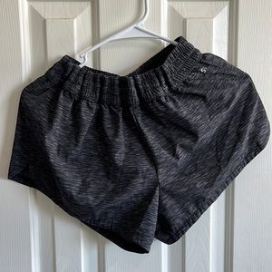 Grey and black shorts